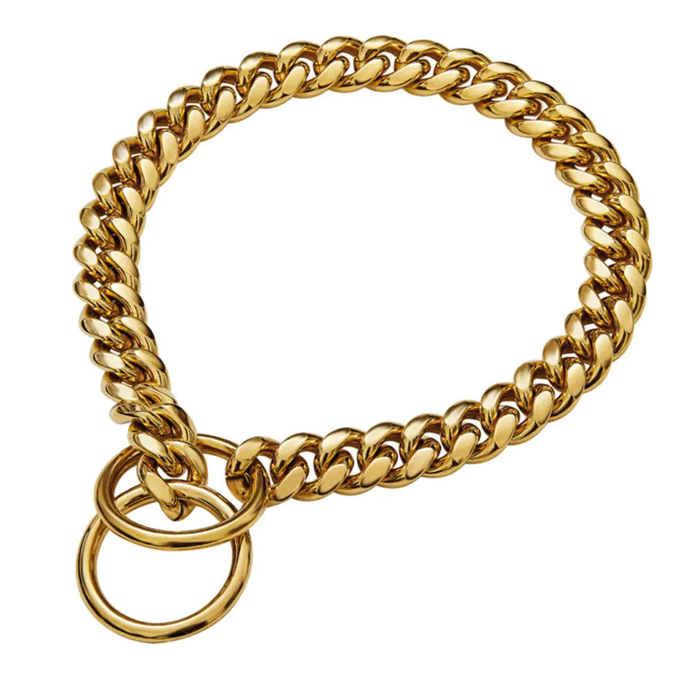 18K Gold Link Dog Collar