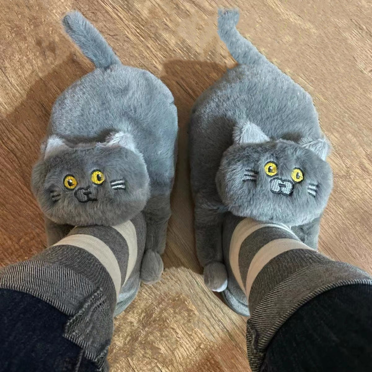 Cuddly Kitty Cat Slippers-FurrGo
