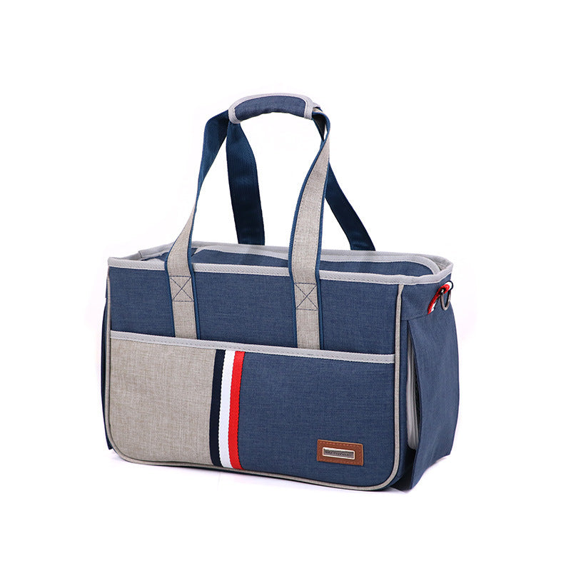 Striped Pet Carrier
