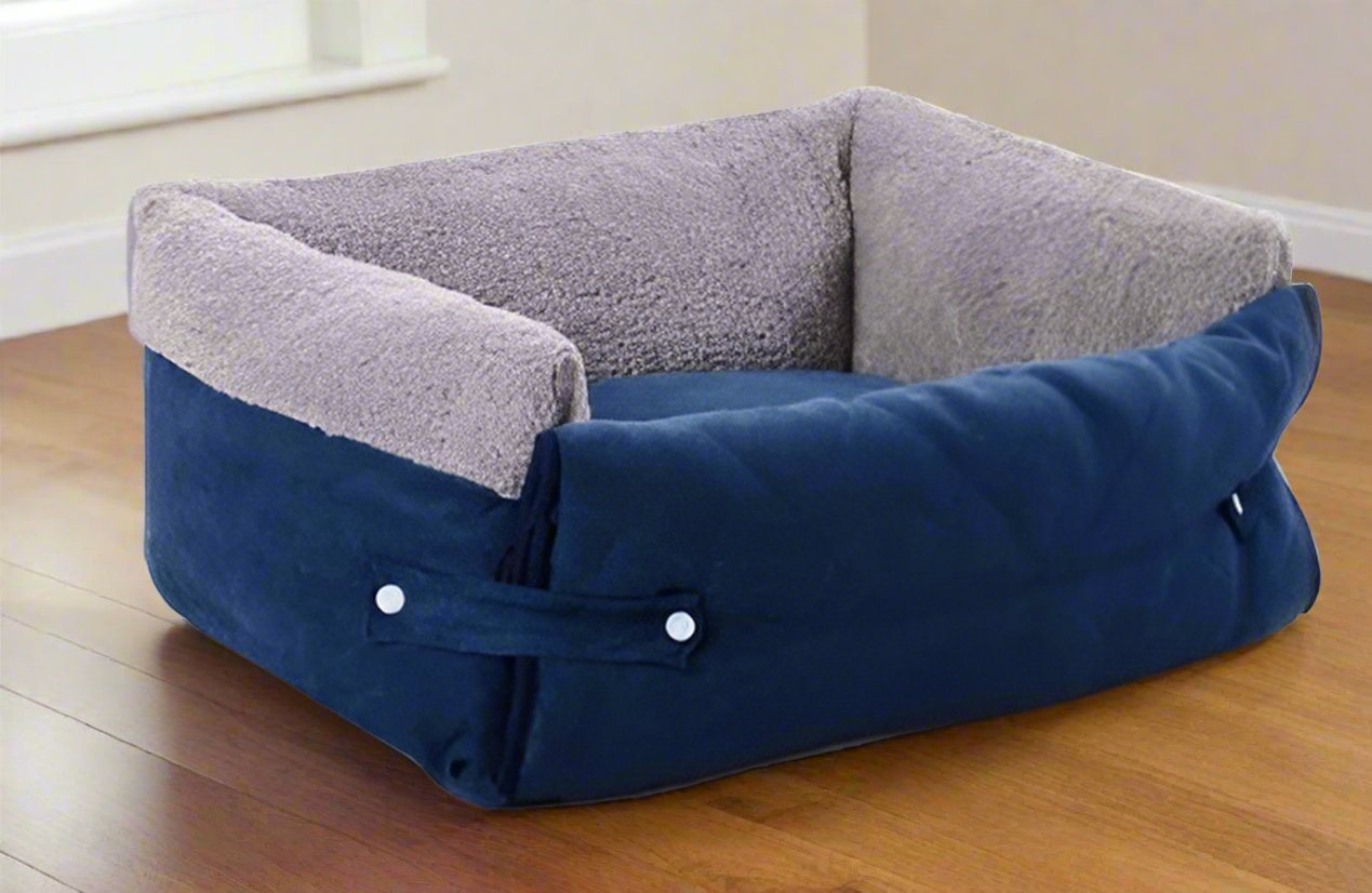 Flip-Out Pet Bed with Extendable Sleep Mat