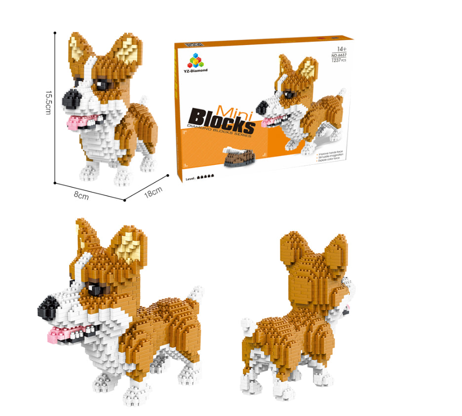 Pet Toy - Mini Blocks™ 3D Puppy Set