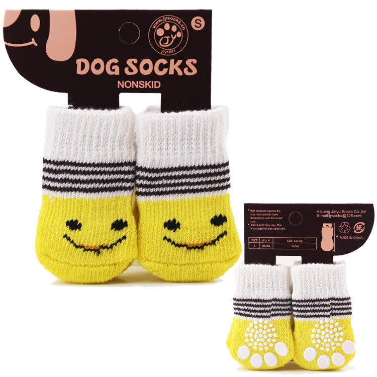 Non-Skid Happy Dog Socks