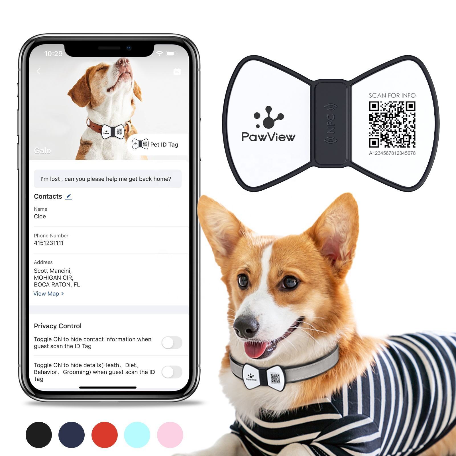 PawView™ QR Code & NFC Pet Tag