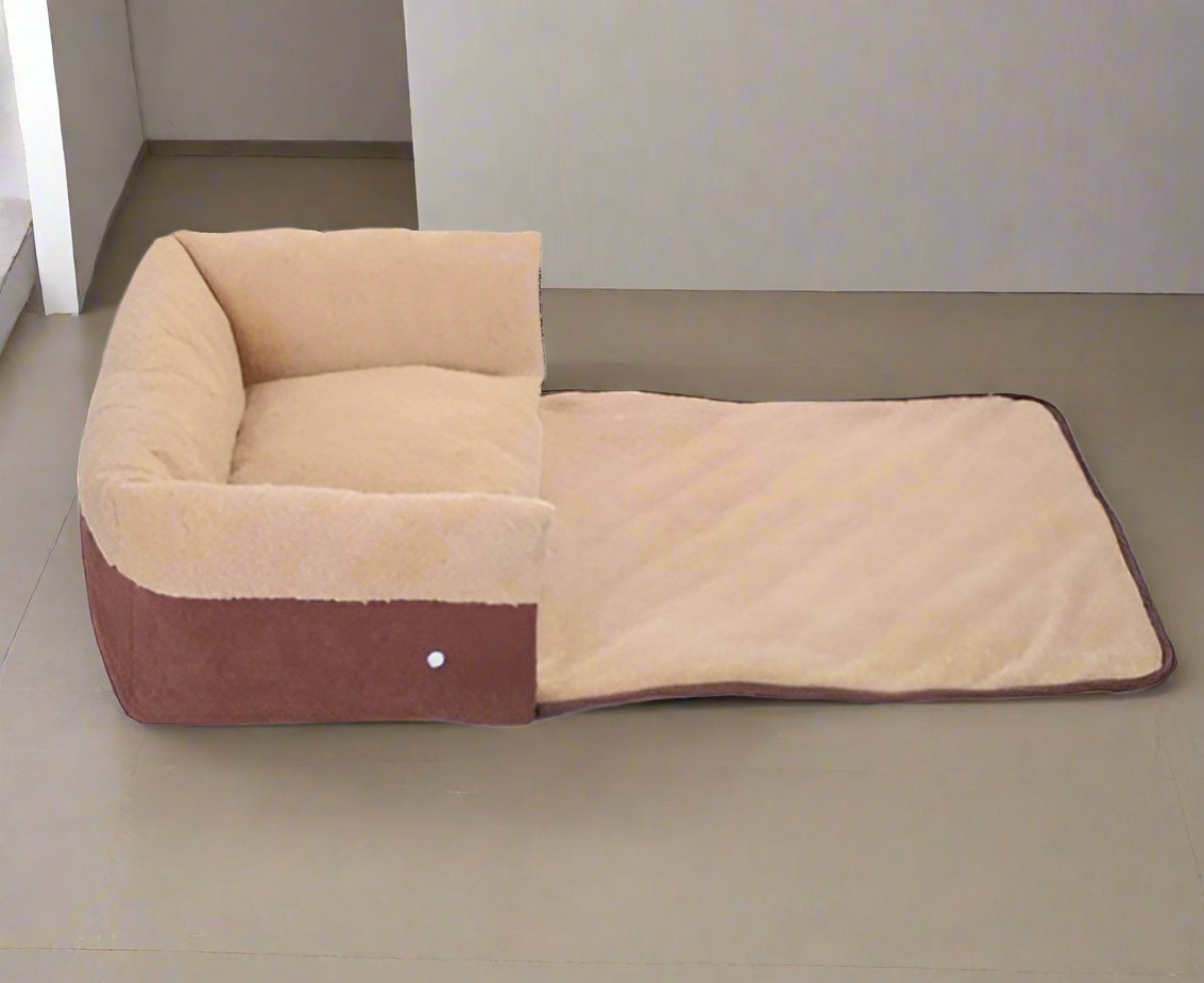 Flip-Out Pet Bed with Extendable Sleep Mat