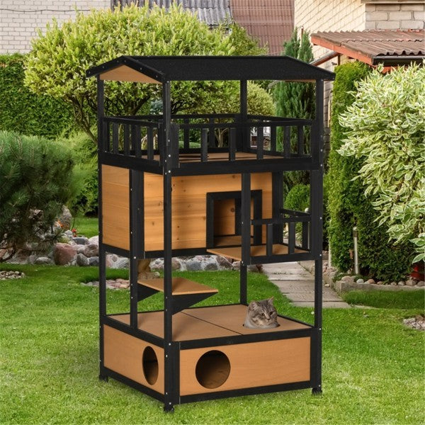 Deluxe Outdoor Cat Tower