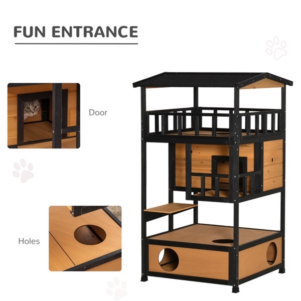 Deluxe Outdoor Cat Tower