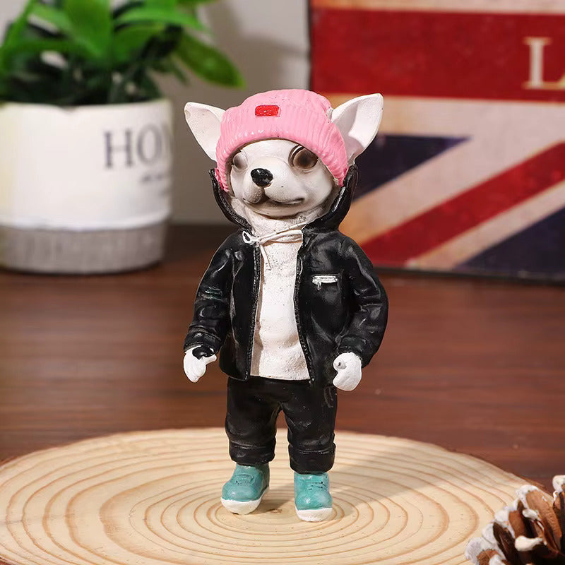 Hipster Dog Miniature Statues