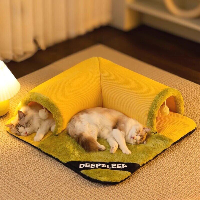 Dual Cat Tunnel Sleeping Mat