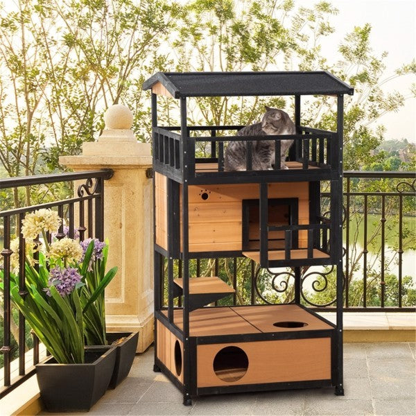 Deluxe Outdoor Cat Tower