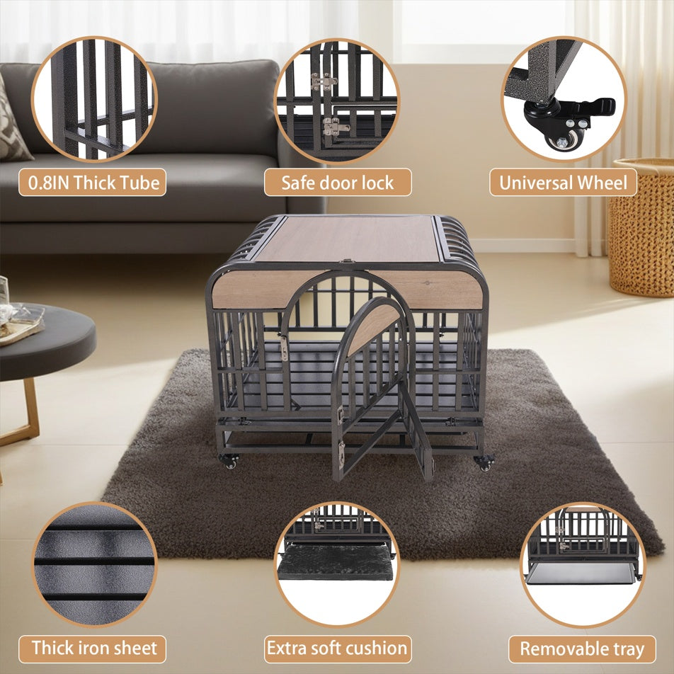 Heavy Duty Furniture-Style Dog Crate