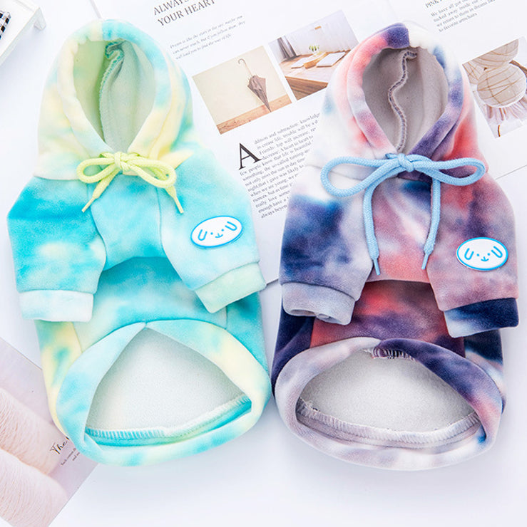 Dyed Plush Pet Hoodie