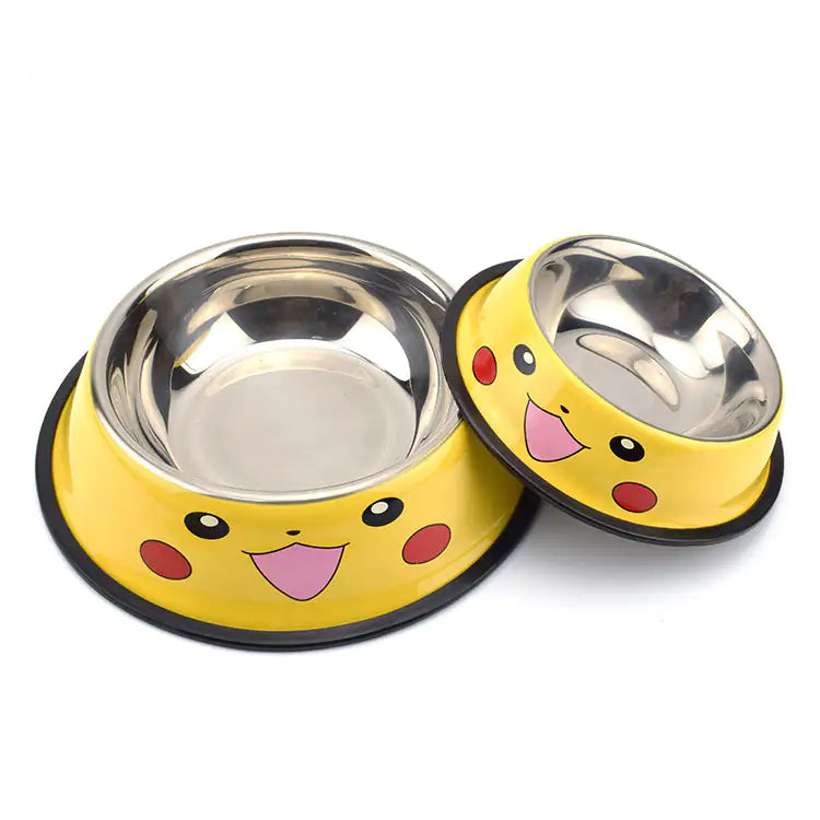 Stainless Steel Cartoon Pet Bowls