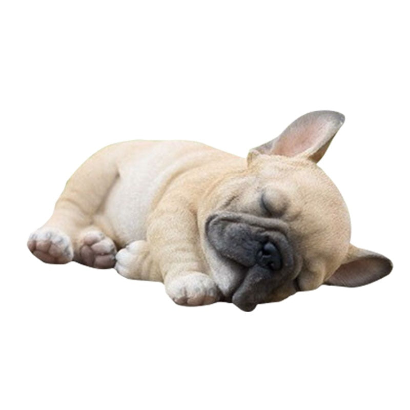 Sleepy French Bulldog Statue