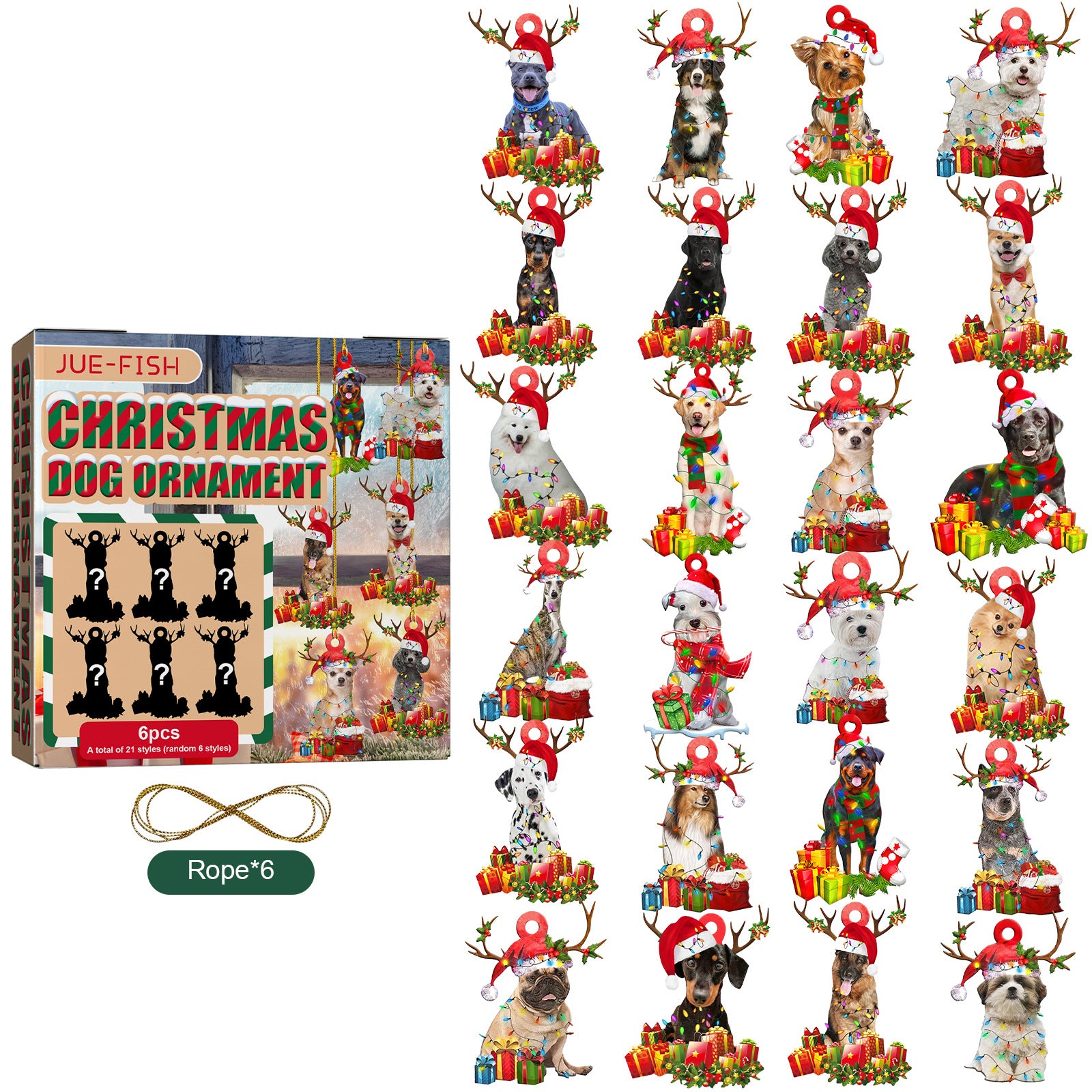 Christmas Dog Ornament Mystery Box