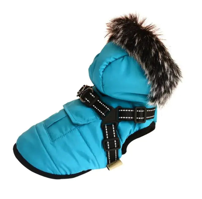 Fur Collar Winter Dog Vest