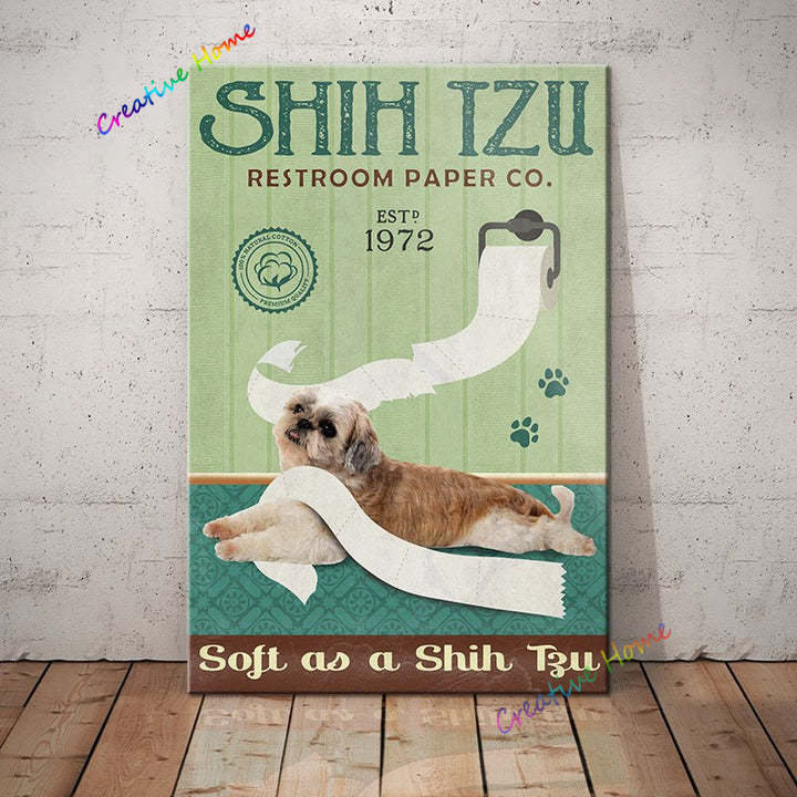 Decorative Metal Dog Posters: Shih-Tzu Series