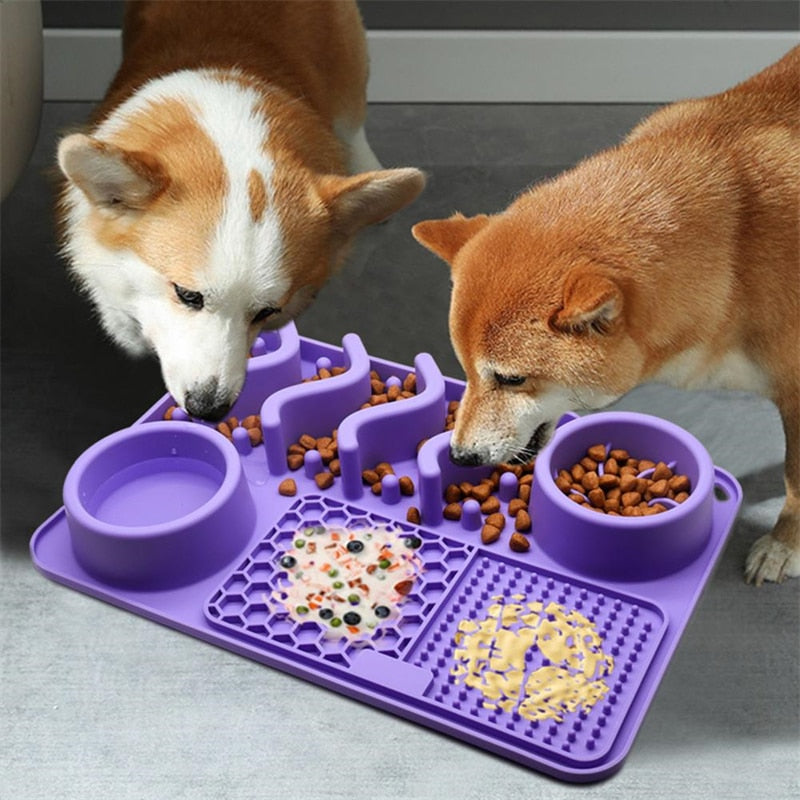 3-in-1 Dog Lick Mat & Slow Feeder