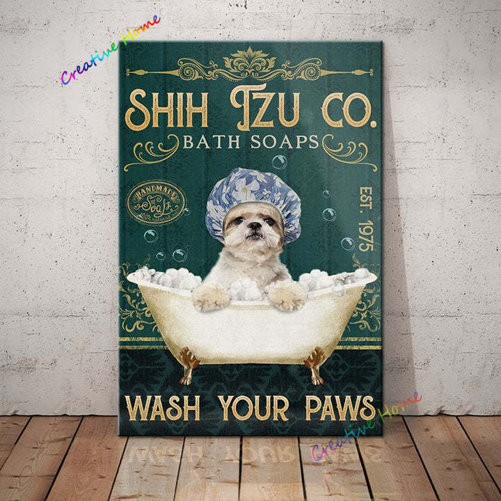 Decorative Metal Dog Posters: Shih-Tzu Series