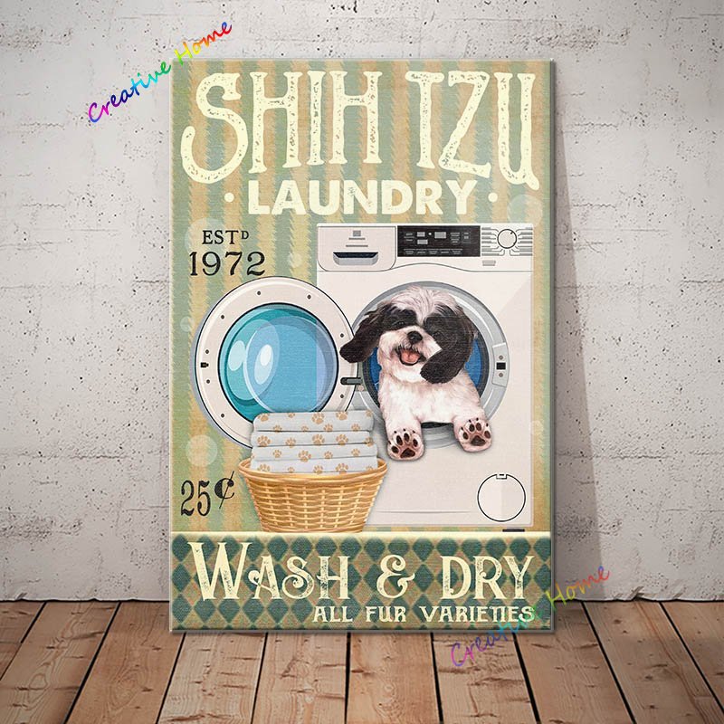 Decorative Metal Dog Posters: Shih-Tzu Series