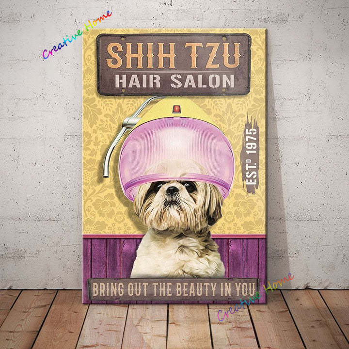 Decorative Metal Dog Posters: Shih-Tzu Series