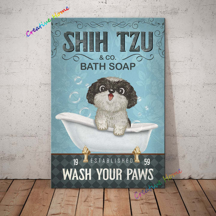 Decorative Metal Dog Posters: Shih-Tzu Series