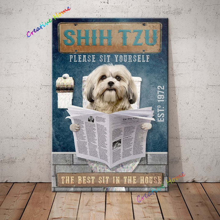 Decorative Metal Dog Posters: Shih-Tzu Series