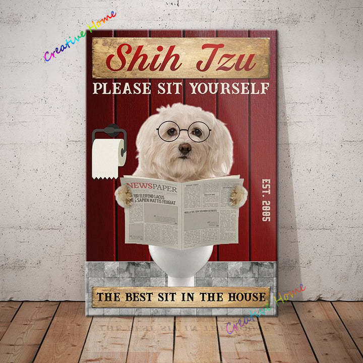 Decorative Metal Dog Posters: Shih-Tzu Series