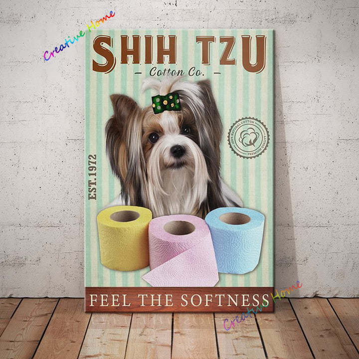 Decorative Metal Dog Posters: Shih-Tzu Series