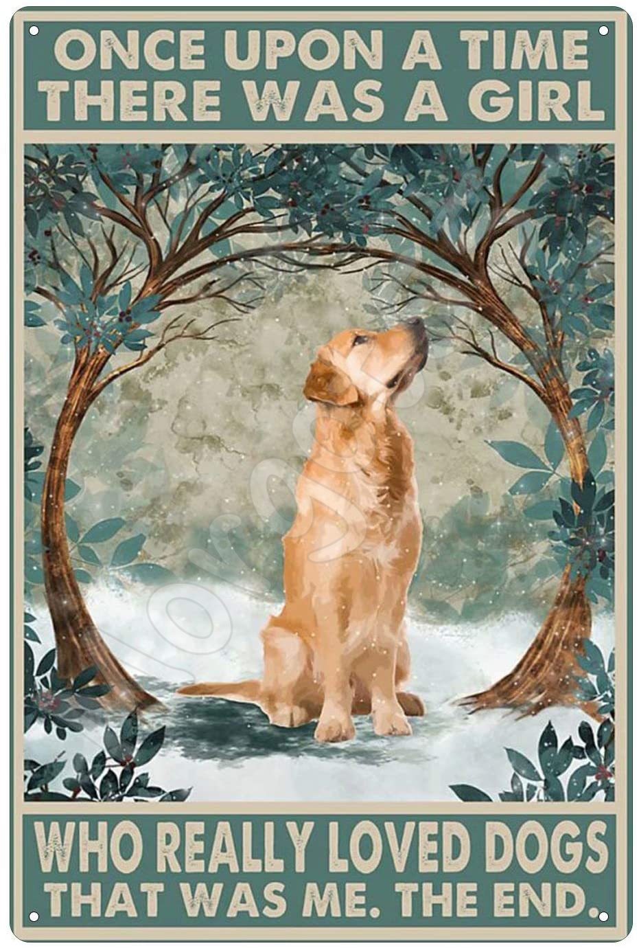 Decorative Metal Dog Posters: Golden Retriever Series-FurrGo