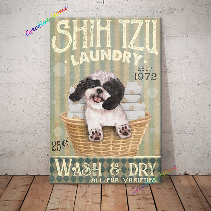 Decorative Metal Dog Posters: Shih-Tzu Series