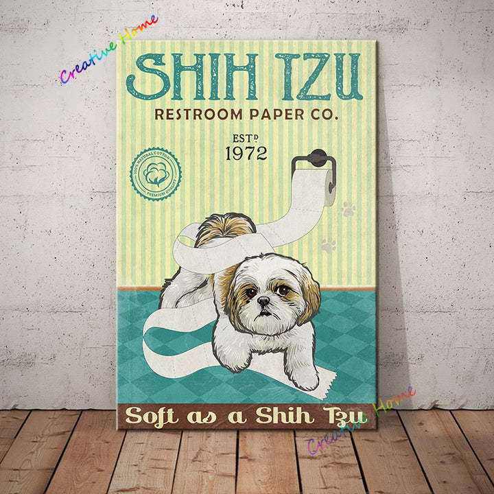 Decorative Metal Dog Posters: Shih-Tzu Series