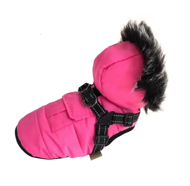 Fur Collar Winter Dog Vest