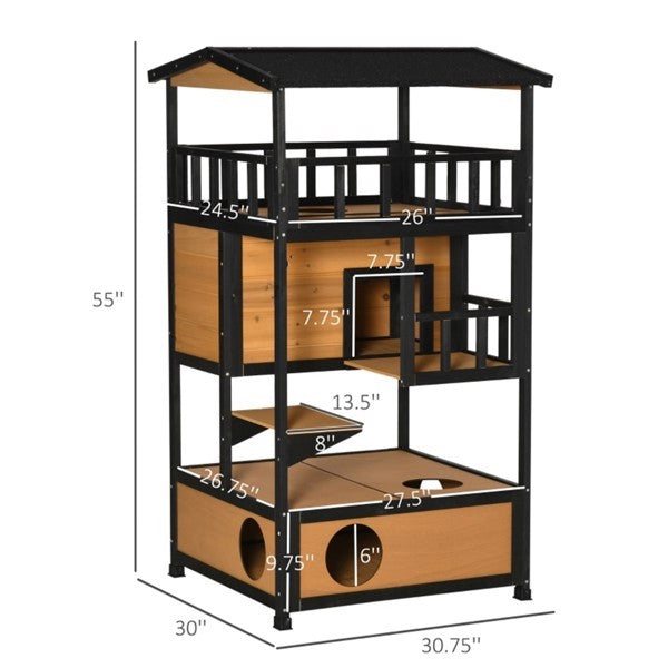 Deluxe Outdoor Cat Tower