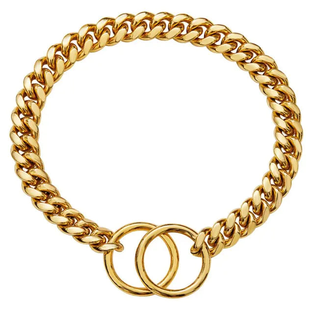 18K Gold Link Dog Collar