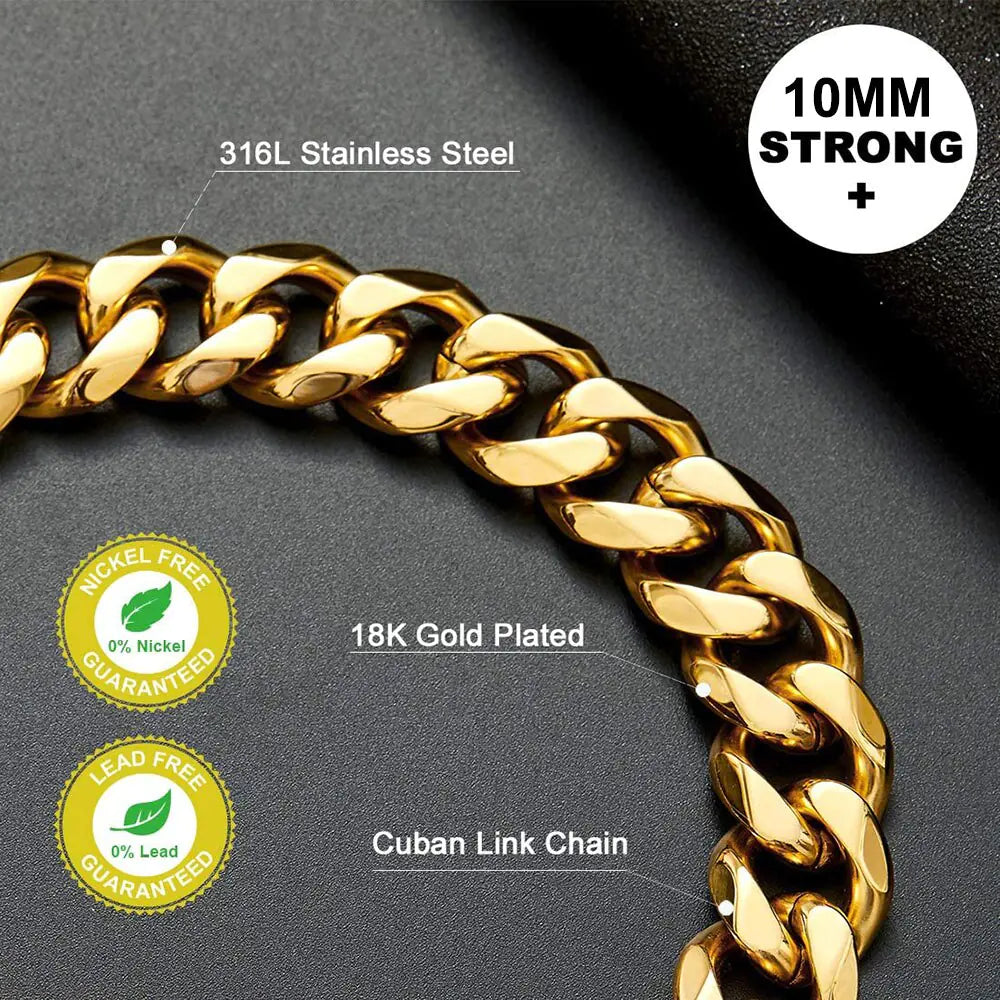 18K Gold Link Dog Collar