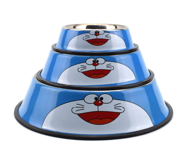 Stainless Steel Cartoon Pet Bowls