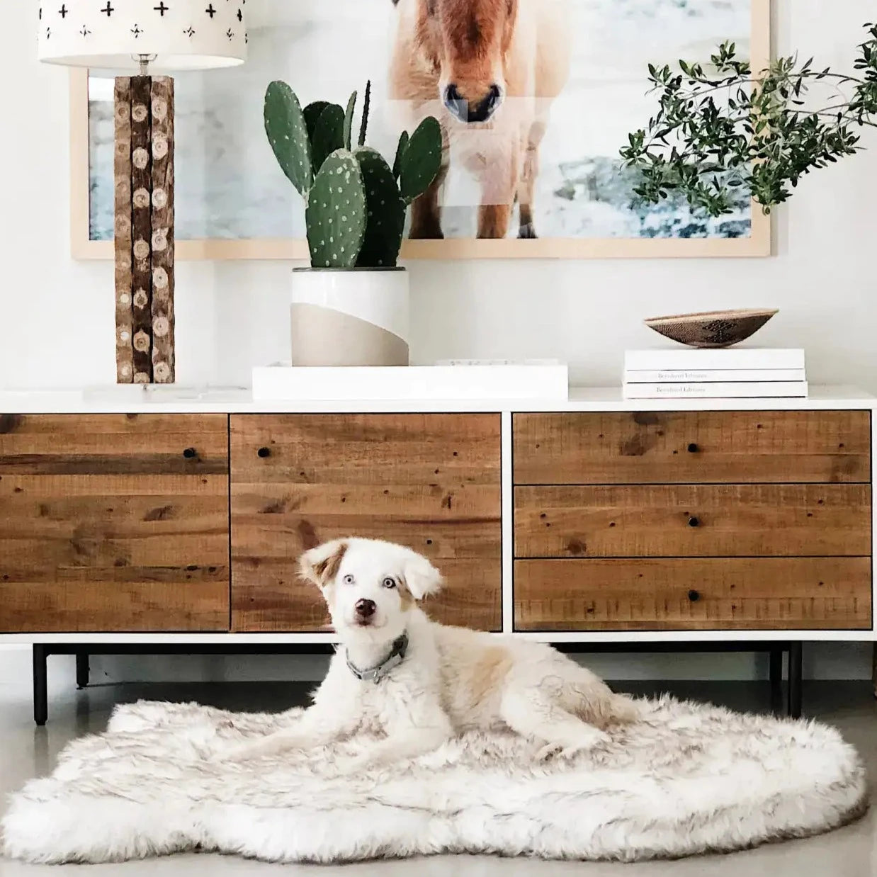 Faux Fur Dog Bed