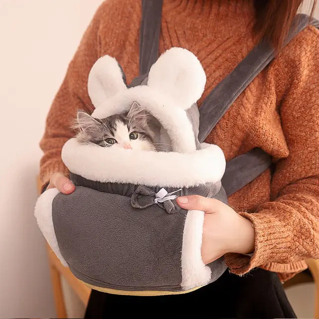 Soft Plush Cat Carrier Bag