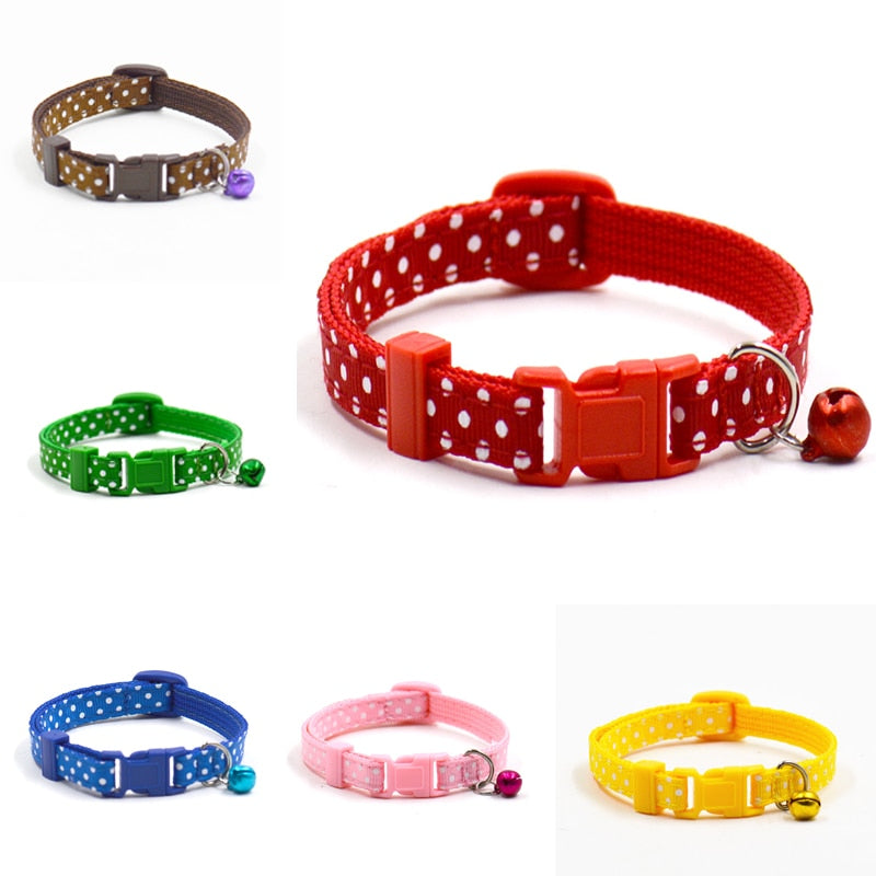 Small Printed Pet Collar and Bell