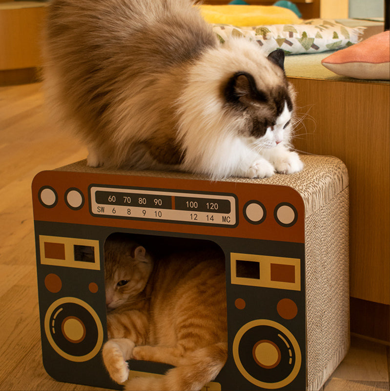 Retro Cat House and Scratcher