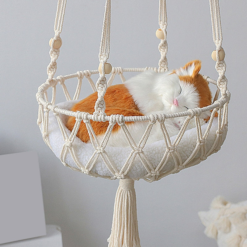 Handwoven Hanging Cat Hammock-FurrGo