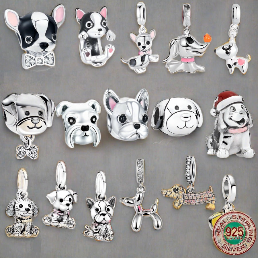 Sterling Silver Dog Charms