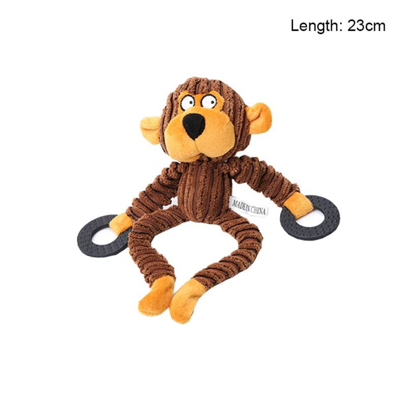 Corduroy Animal Chew Toy For Dogs-FurrGo