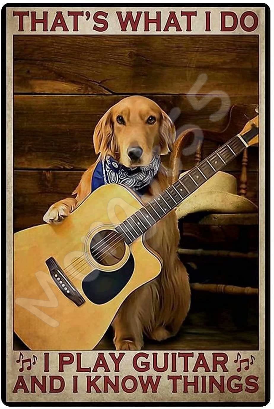 Decorative Metal Dog Posters: Golden Retriever Series