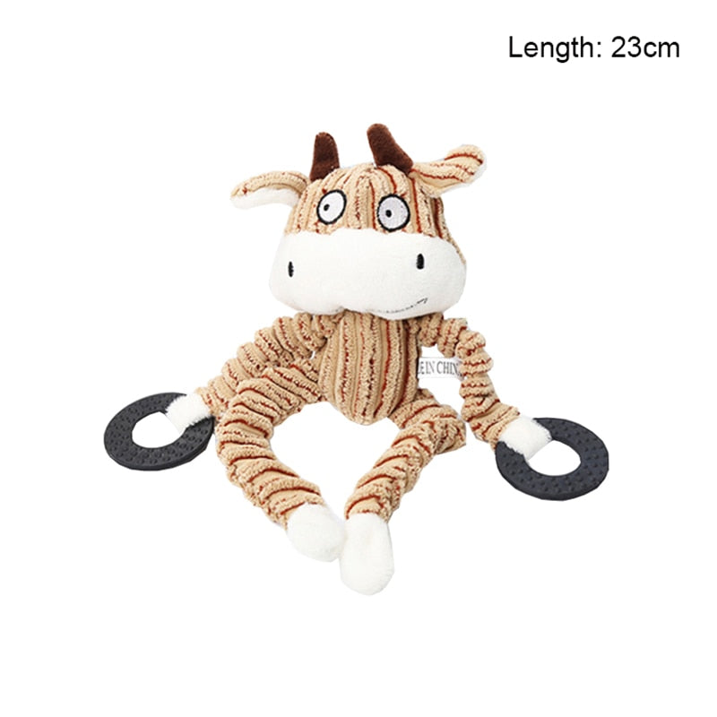 Corduroy Animal Chew Toy For Dogs