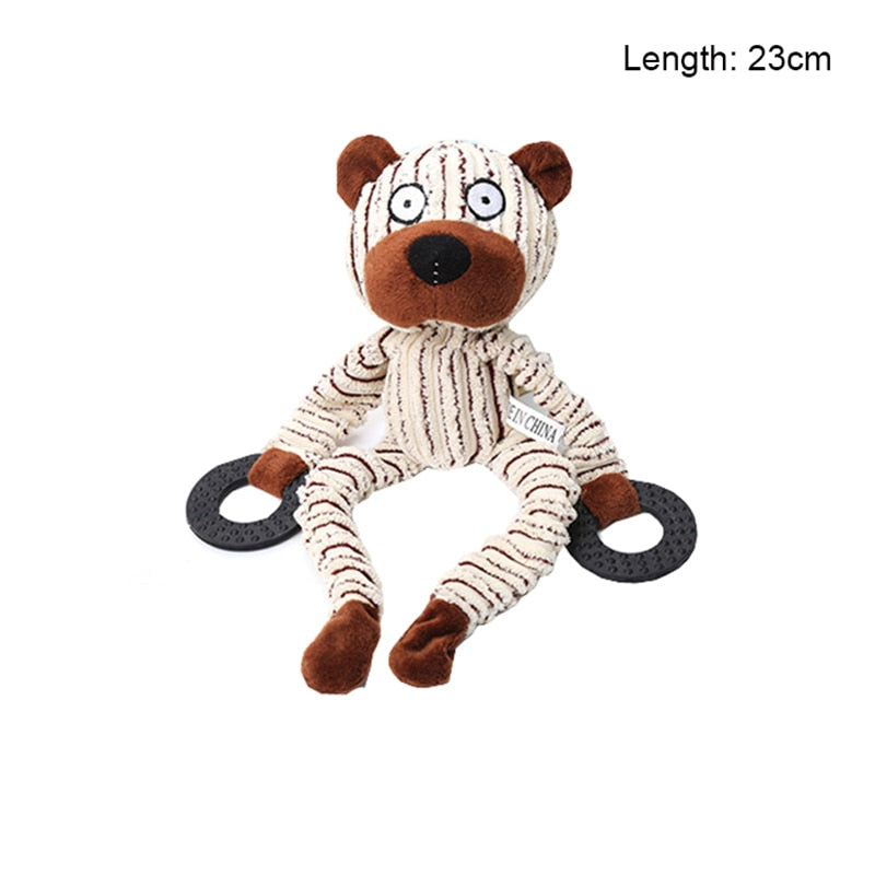 Corduroy Animal Chew Toy For Dogs-FurrGo